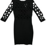 Tatu Sukienka Czarna Ażurowa Elegancka - zdjęcie 1