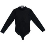 Primark Body Damskie Czarne Prążkowane S 36 EU