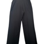 HM Spodnie Damskie Czarne Eleganckie Szerokie Nogawki S 36 EU - zdjęcie 2