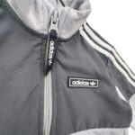 Adidas Bluza Dziecięca Szara Zamek Logo 104 CM 3 4 Lat - zdjęcie 2