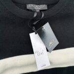 George Studio Sukienka Swetrowa W Paski Czarno Biała M 38 EU - zdjęcie 2