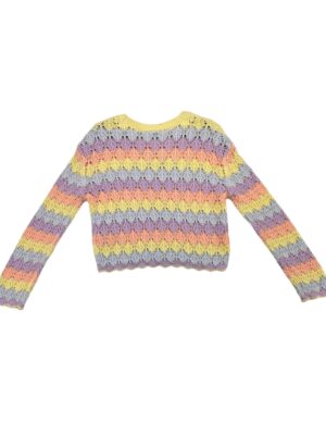 Primark Sweter Dziecięcy Ażurowa Tęczowe Pastelowe Kolory 158 CM 12 13 Lat - zdjęcie 3