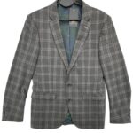 Remus Uomo Marynarka Męska Szara Krata S M 38 40 EU - zdjęcie 1