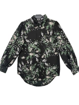 New Look Koszula Damska Czarna W Kwiaty M 38 EU - zdjęcie 1