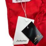 Jubylee Czerwona Sukienka Damska Rozkroszowane Rękawy M L 38 40 EU - zdjęcie 3