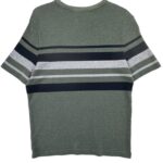 MS T-shirt Męski Bawełniany Paski Khaki L 40 EU - zdjęcie 3