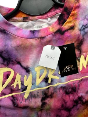 Next Koszulka Tie Dye Dziewczęca 128 CM 8 LAT - zdjęcie 3