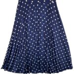 Top Secret Granatowa Spódnica Plisowana W Grochy XS 34 EU - zdjęcie 1