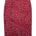 Savida Spódnica Damska Ołówkowa Czerwona W Panterkę L 40 EU - zdjęcie 3