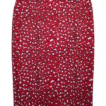 Savida Spódnica Damska Ołówkowa Czerwona W Panterkę L 40 EU - zdjęcie 1