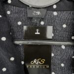 River Island Body Czarny W Kropki Kopertowy Dekolt S 36 EU - zdjęcie 2