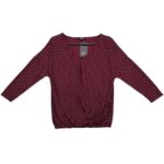 Wallis Bluzka Bordowa Kopertowa S 36 38 EU - zdjęcie 1