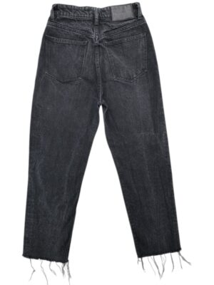 Zara Jeansy Damskie Mom Fit Czarne Postrzępione Nogawki S 36 EU - zdjęcie 3