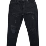 Primark Damskie Spodnie Mom Fit Czarne XL 42 EU