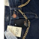 River Island Czarne Jeansy Skinny z Łańcuszkiem XXS 32 EU - zdjęcie 2