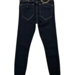 River Island Czarne Jeansy Skinny z Łańcuszkiem XXS 32 EU - zdjęcie 3