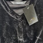 Zara Czarna Aksamitna Sukienka Rozkloszowana S 36 EU - zdjęcie 2