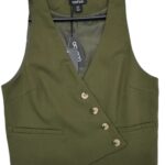 Boohoo Oliwkowa Kamizelka Marynarka XS 34 EU