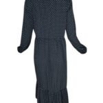 Dunnes Stores Sukienka Maxi Czarna W Białe Groszki M 38 EU - zdjęcie 2