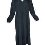 Dunnes Stores Sukienka Maxi Czarna W Białe Groszki M 38 EU - zdjęcie 1