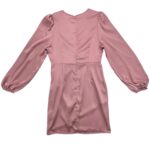 Sukienka Satynowa Kopertowa Różowa L 40 EU - zdjęcie 2