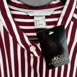 HM Koszula Damska Biała W Bordowe Paski S 36 EU - zdjęcie 2