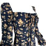 Kwiatowa Sukienka Midi w Stylu Vintage S 36 EU - zdjęcie 2