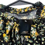 Dunnes Bluzka Kwiatowa z Wiązaniem Czarna S 36 EU - zdjęcie 2