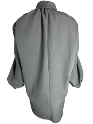 Elegancka Koszula Damska Oversize Zielona Guziki - zdjęcie 2