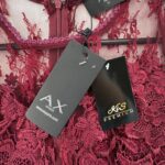 AX Paris Sukienka Damska Bordowa Koronkowa L 40 EU - zdjęcie 2