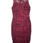 AX Paris Sukienka Damska Bordowa Koronkowa L 40 EU - zdjęcie 1