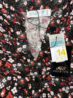 Primark Sukienka Czarna W Kwiaty XL 42 EU - zdjęcie 3