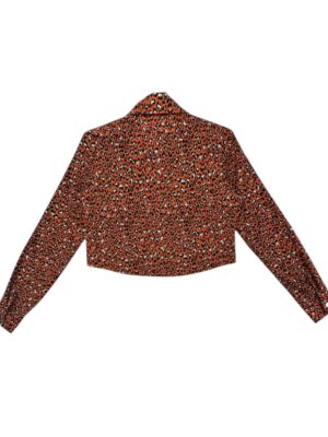 PrettyLittleThing Koszula Damska Pomarańczowa Panterka XXS 32 EU - zdjęcie 3