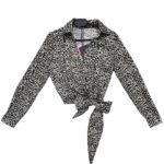 PrettyLittleThing Koszula Damska Czarna W Panterke XXS 32 EU - zdjęcie 1