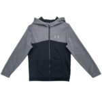Under Armour Bluza Młodzieżowa Kaptur ColdGear YLG Szaro Czarna L - zdjęcie 1