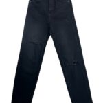 Stradivarius Jeansy Damskie Mom Fit Czarne S 36 EU - zdjęcie 1