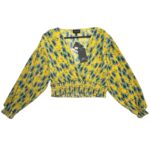 Topshop Koszulka Damska Żółta W Kwiaty 44 EU - zdjęcie 1