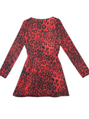 Stylwise Sukienka Czerwona w Panterkę - zdjęcie 3