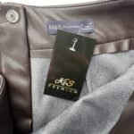 MS Collection Ołówkowa Spódnica Skórzana Brązowa 40 L EU - zdjęcie 2