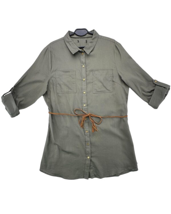 Primark Damska Koszula Tunika Bawełniana Khaki XXL 44 EU