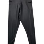 Topshop Damskie Legginsy Skórzane Czarny L 40 EU