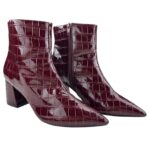 Dorothy Perkins Botki Lakierowane Bordowe 7 40 EU - zdjęcie 1