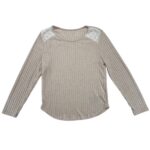 Bluzka Damska Beżowa Koronka S 36 EU - zdjęcie 1