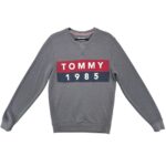 Tommy Jeans Bluza Męska Nadruk Logo Szara XS 34 EU - zdjęcie 1