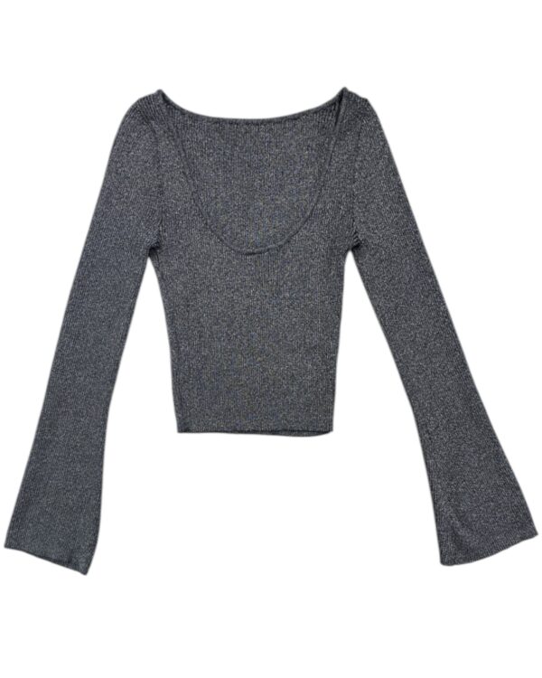 HM Divided Bluzka Damska Srebrna S 36 EU