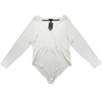 New Look Body Białe Prążkowane 52 EU - zdjęcie 1