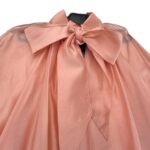 HM Bluzka Damska Brzoskwiniowa Kokarda Marszczenia S 36 EU - zdjęcie 2