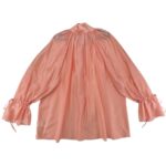 HM Bluzka Damska Brzoskwiniowa Kokarda Marszczenia S 36 EU - zdjęcie 4