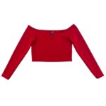 HM Divided Damski Krótki Top Czerwony M 38 EU