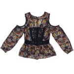 Topshop Bluzka Damska Boho Z Koronką Wzorzysta M 38 EU - zdjęcie 3